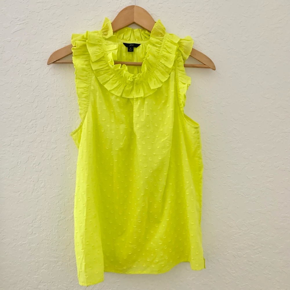 JCrew Ruffle Collar Top - Picture 10 of 11